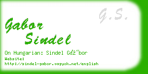 gabor sindel business card